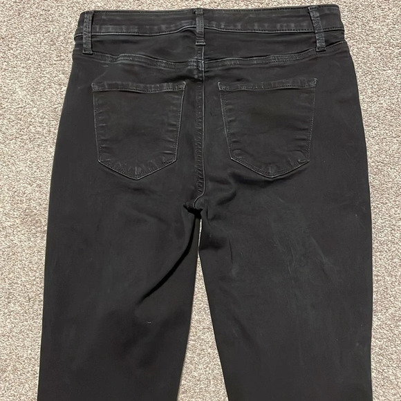 Talbots Black Denim Jegging Rhinestone Ankle Buttons 4 - Picture 12 of 13